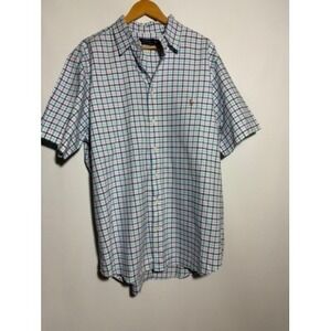 Polo Ralph Lauren Mens 1X Tall Oxford Short Sleeve‎ Check Plaid Shirt